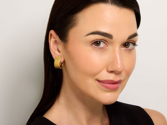 Bulgari Tubogas Half-Hoop Earrings in 18K Gold