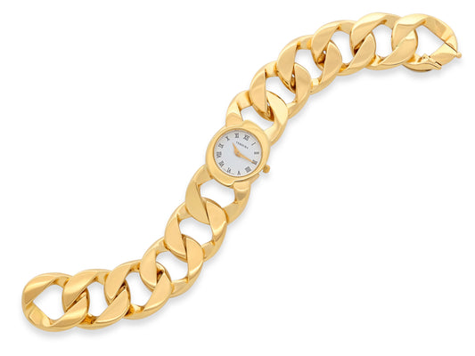 Verdura 'Curb-Link Bracelet Watch' in 18K Gold