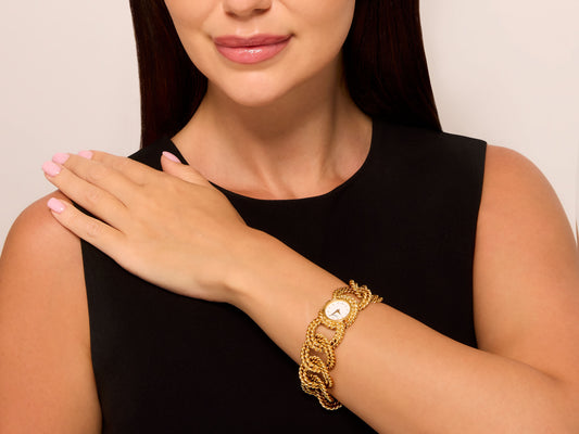Verdura Rope-Link Bracelet Watch in 18K Gold