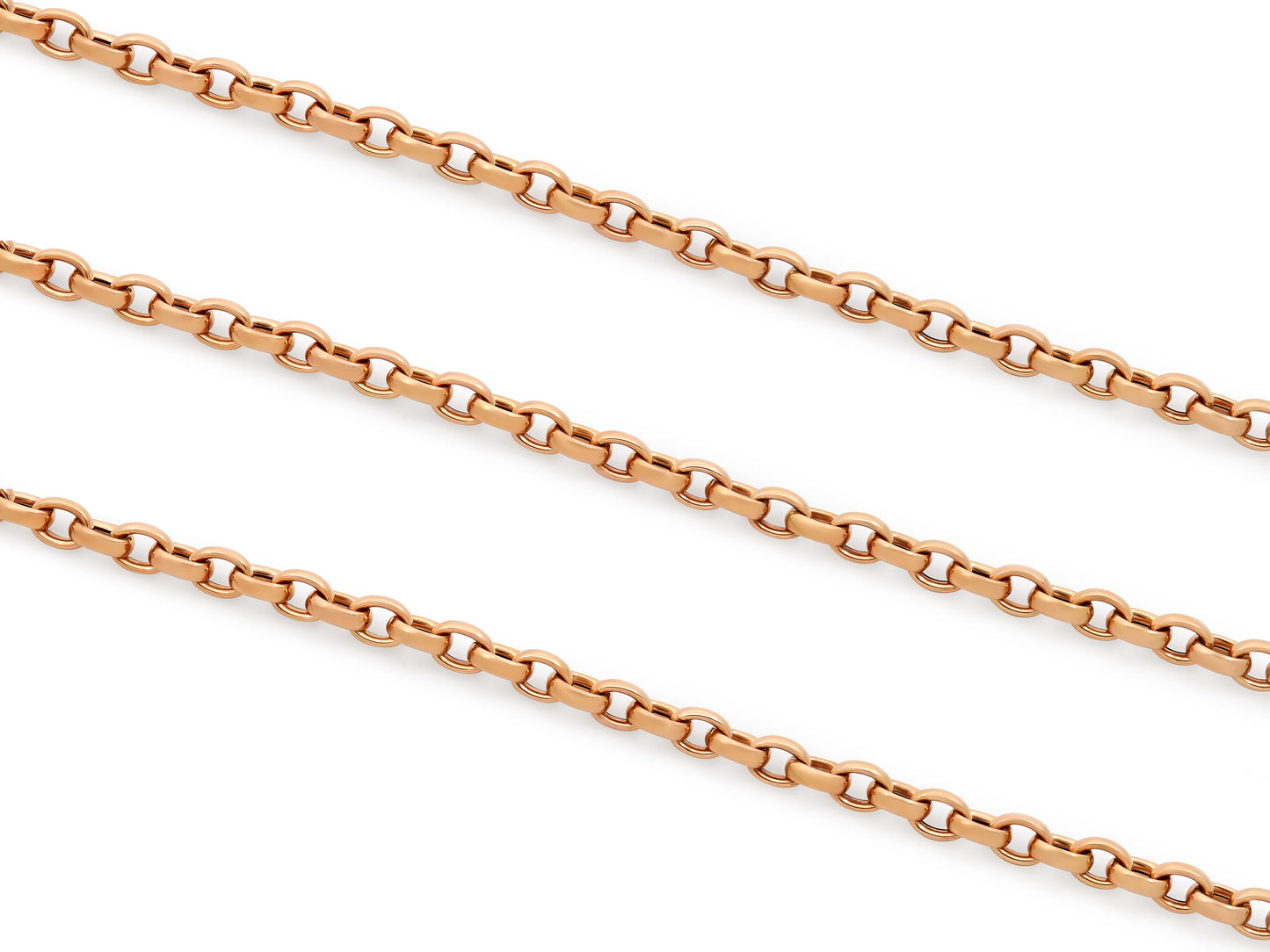 Oval Link Necklace in 18K Rose Gold