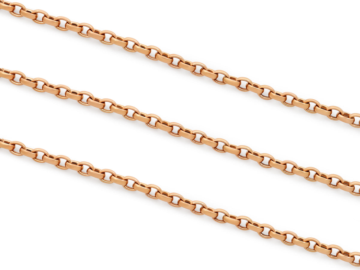 Oval Link Necklace in 18K Rose Gold