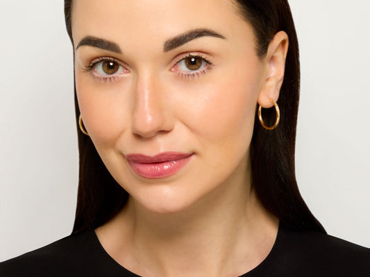 Spinelli Kilcollin 'Miri' Diamond Hoop Earrings in 18K Rose Gold