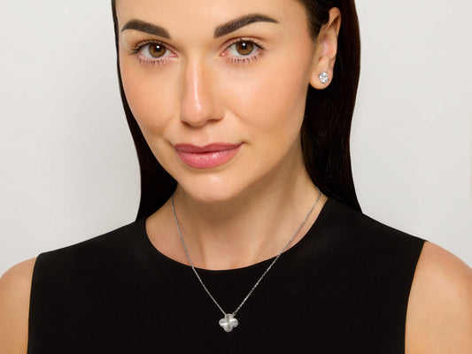 Van Cleef & Arpels 'Vintage Alhambra' Necklace in 18K White Gold