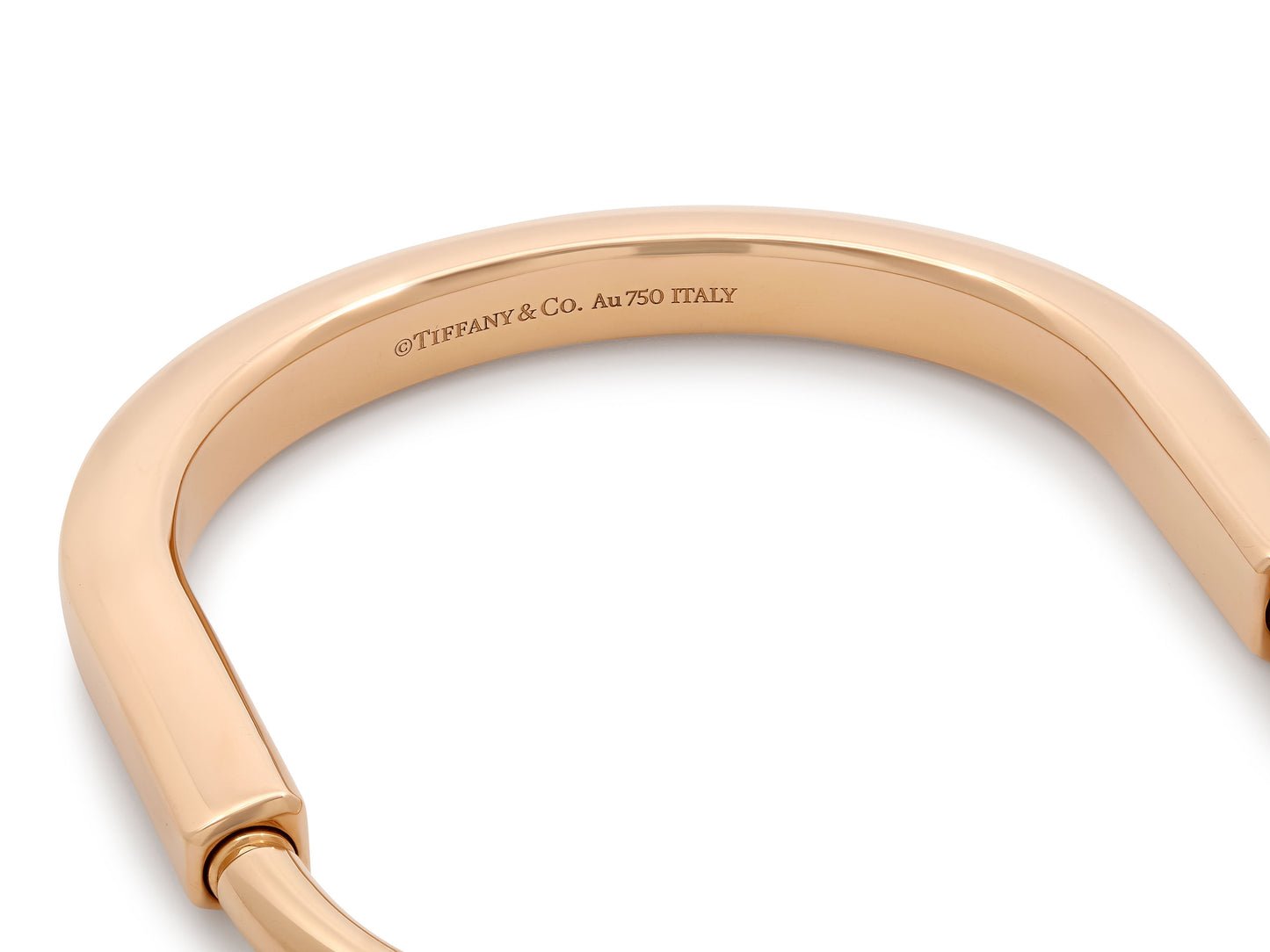 Tiffany & Co. 'Lock' Bangle Bracelet in 18K Rose Gold