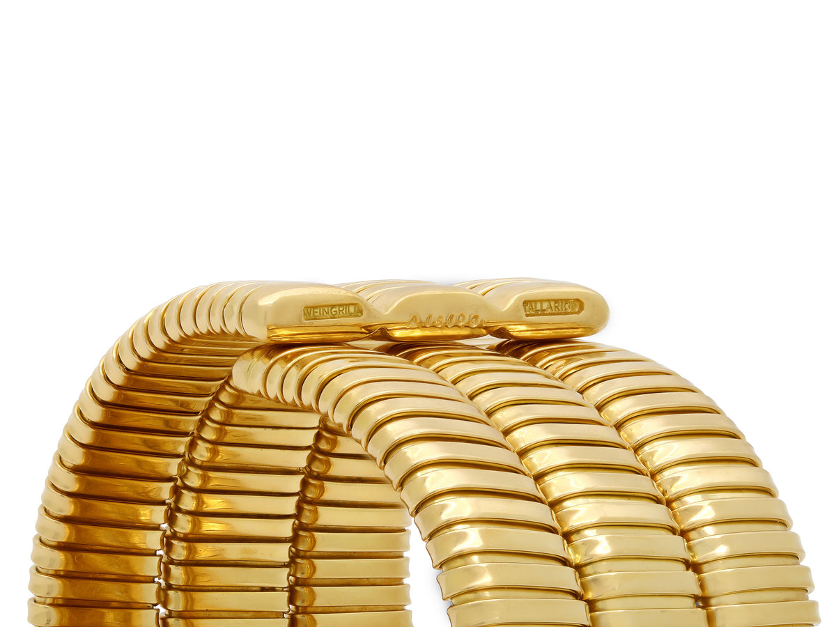 Tallarico by Weingrill Three Row Tubogas Bracelet in 18K Gold