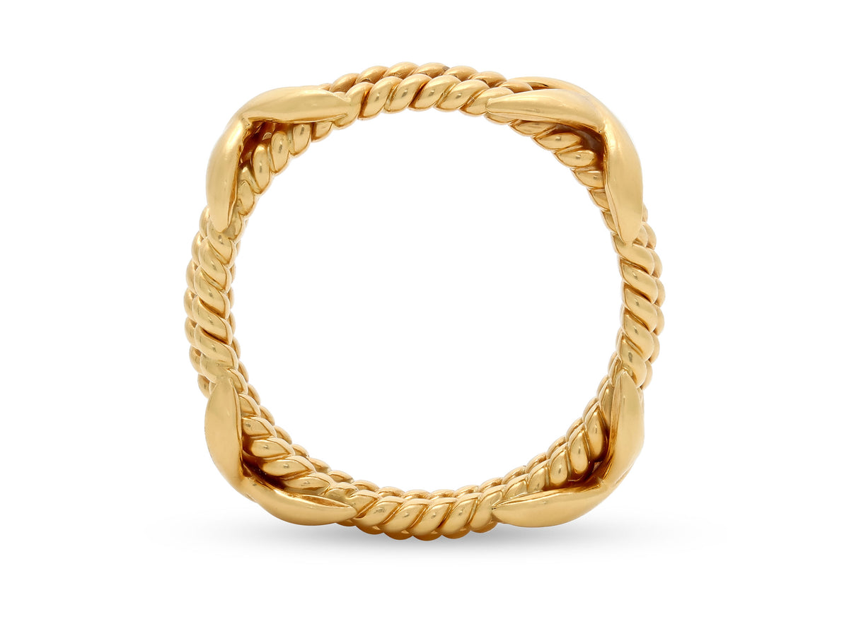 Tiffany & Co. Schlumberger 'Rope' Three-Row X' Ring in 18K Gold