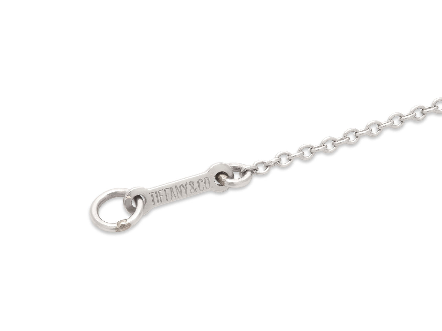 Tiffany & Co. Elsa Peretti 'Round Pendant' Diamond Necklace in Platinum
