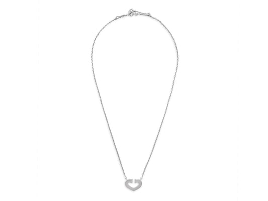 Cartier 'C Heart De Cartier' Pendant Necklace 18K White Gold