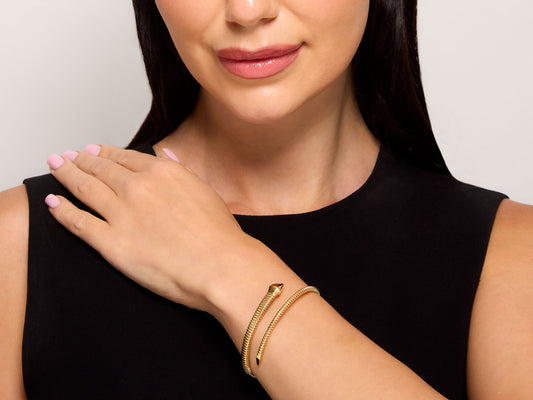 Tubogas Snake Bracelet in 18K Gold, by Beladora