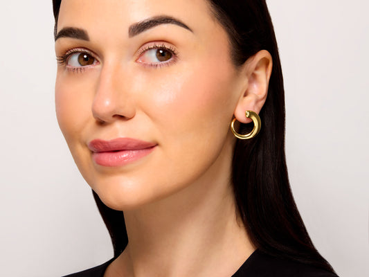 Front and Back Earrings in 18K Gold, by Beladora
