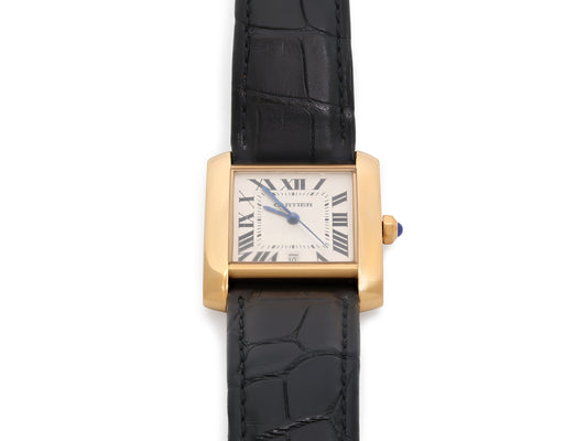 Cartier 'Tank Française' Watch in 18K Gold, 28 mm