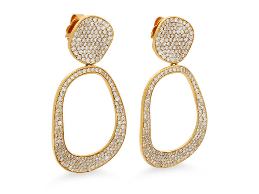 Ippolita 'Stardust' Diamond Drop Earrings in 18K Gold
