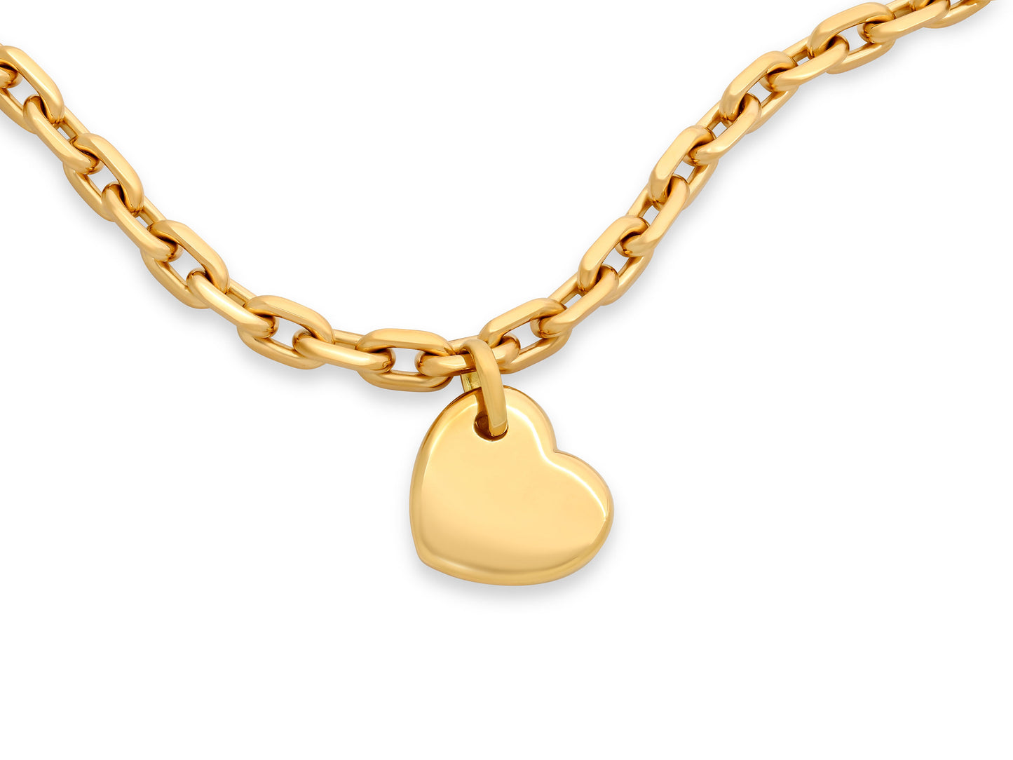 Heart Charm Bracelet in 18K Gold