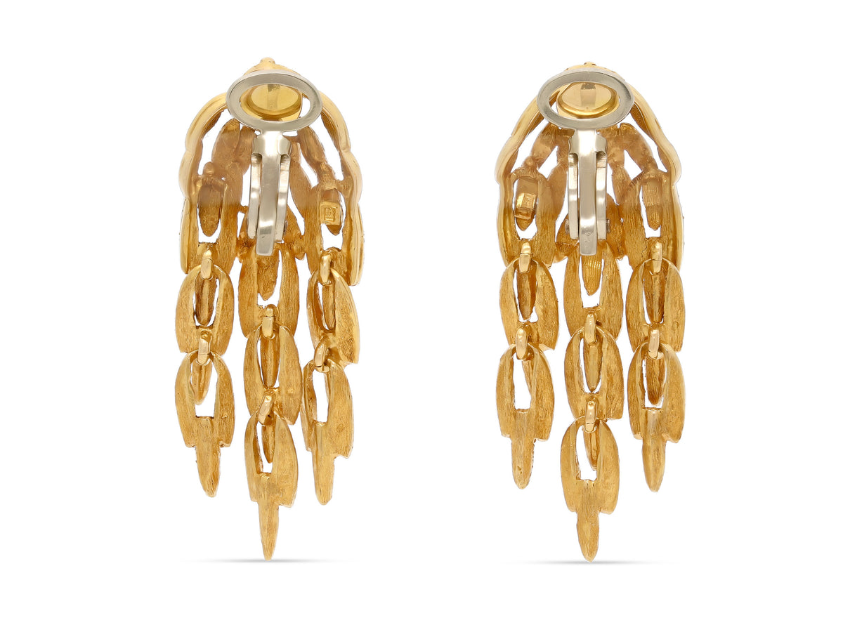 Leaf Earrings in 18K Gold