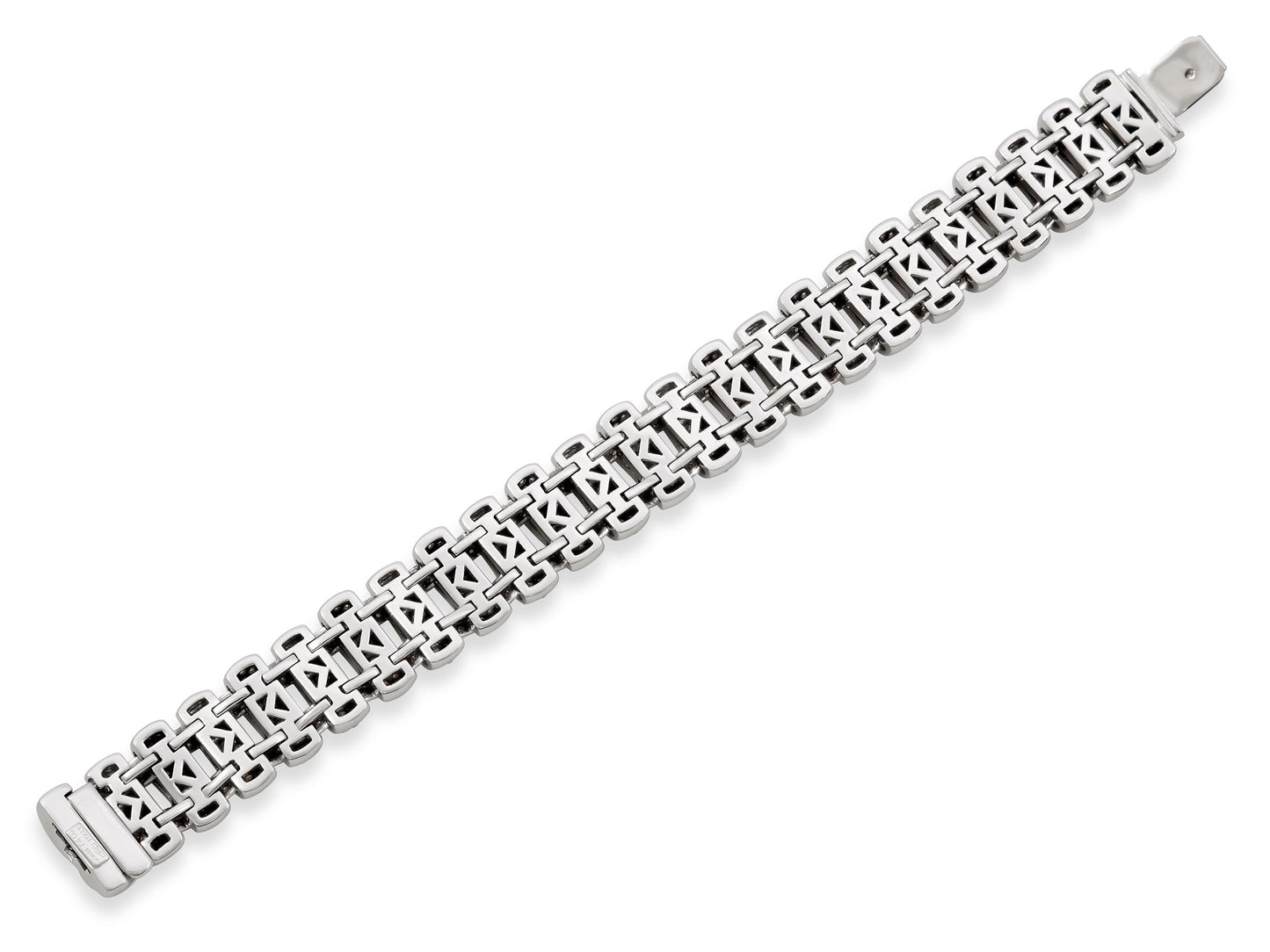 Woven Diamond Bracelet in 18K White Gold
