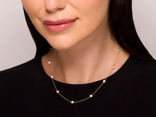 Tiffany & Co. Elsa Peretti 'Diamonds by the Yard' Necklace in 18K Gold