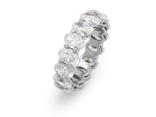 Oval Diamond Eternity Band, 6.00 total carats, in Platinum