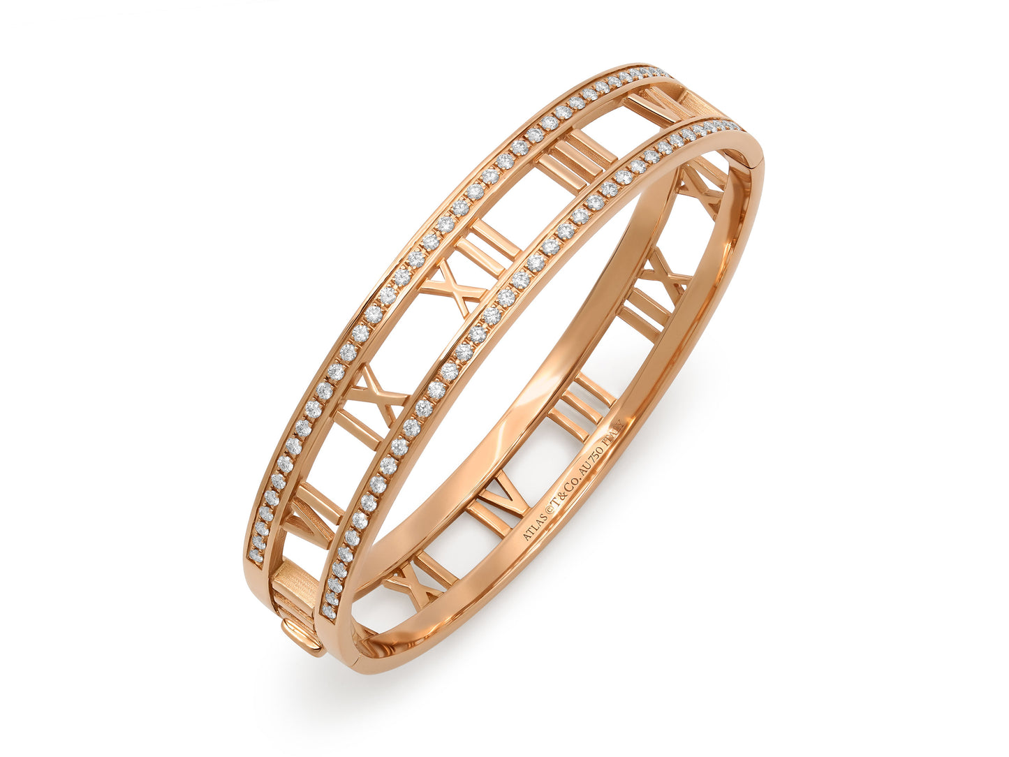 Tiffany & Co. 'Atlas' Diamond Bangle in 18K Rose Gold