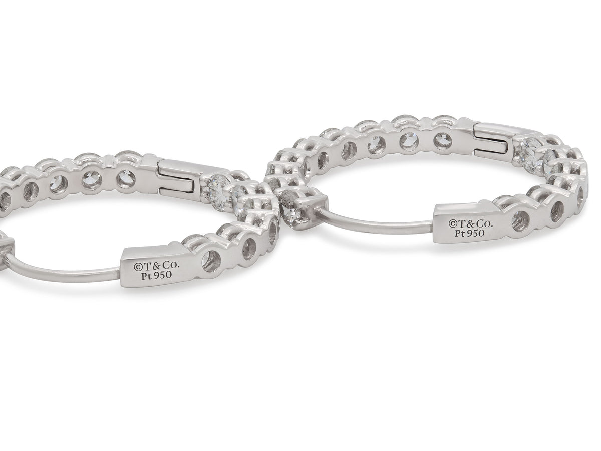 Tiffany & Co. Diamond Hoop Earrings in Platinum