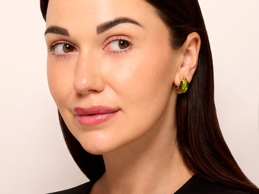 Bulgari 'Tronchetto' Peridot Earrings in 18K Gold