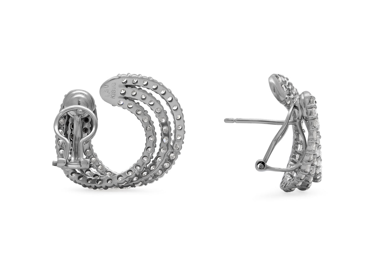 Diamond Earrings in 18K White Gold
