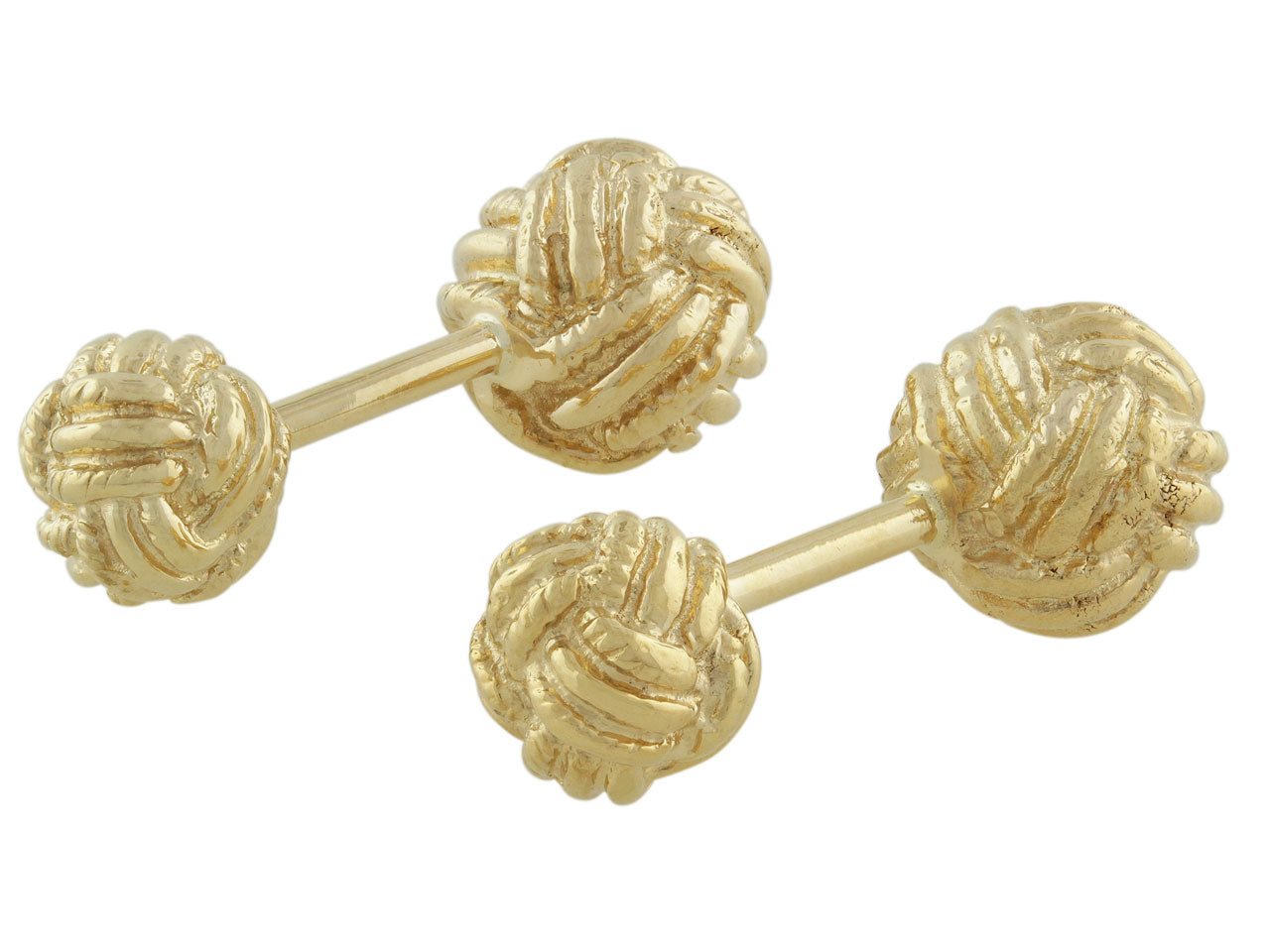 Mid-Century Knot Cufflinks in 14K Gold