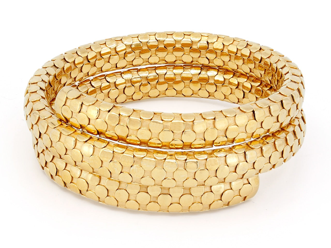4pk Gold Plated Bracelet Coil Memory Wires by hildie & jo