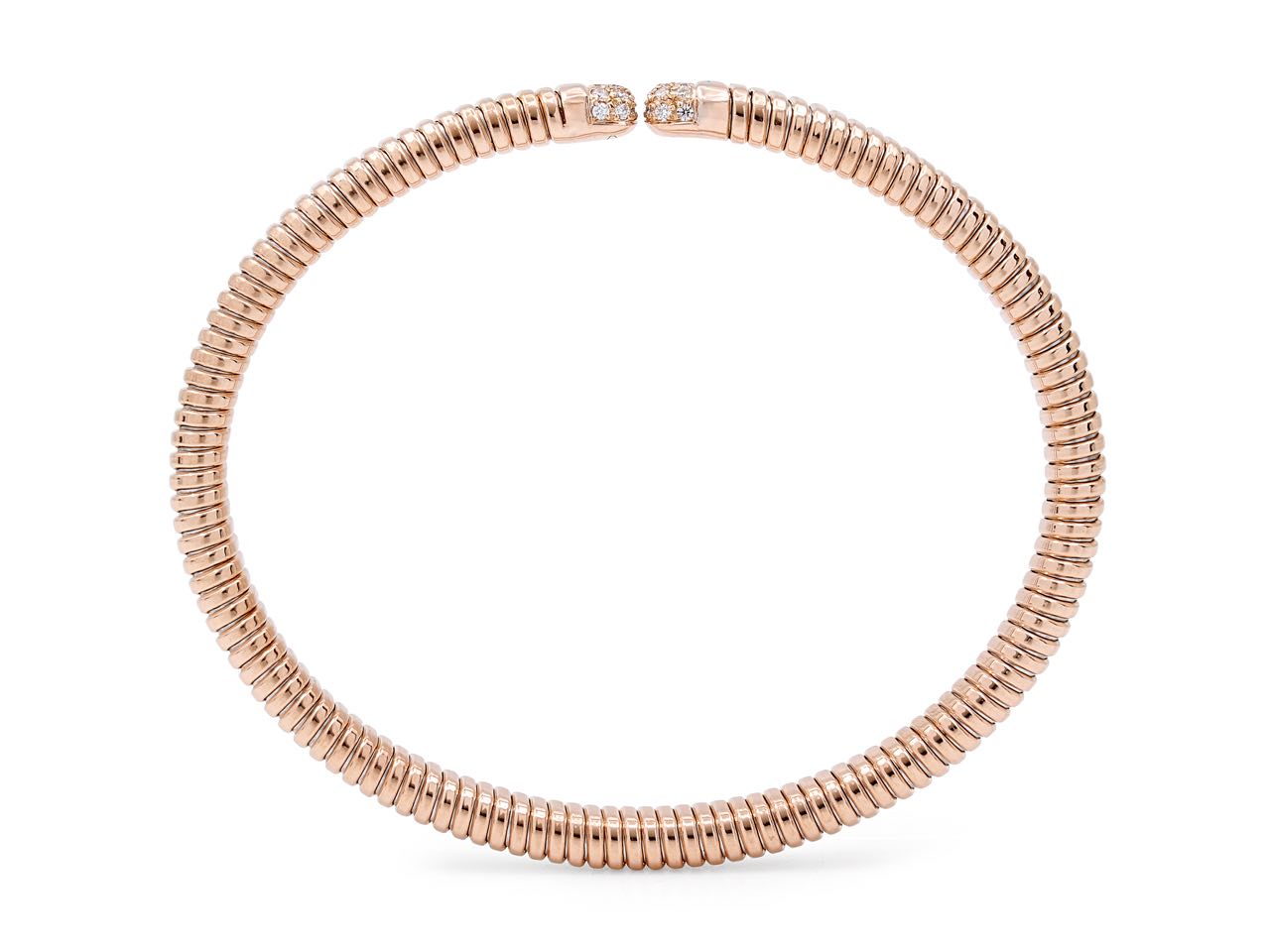Tubogas Diamond Bracelet in 18K Rose Gold, Small, by Beladora