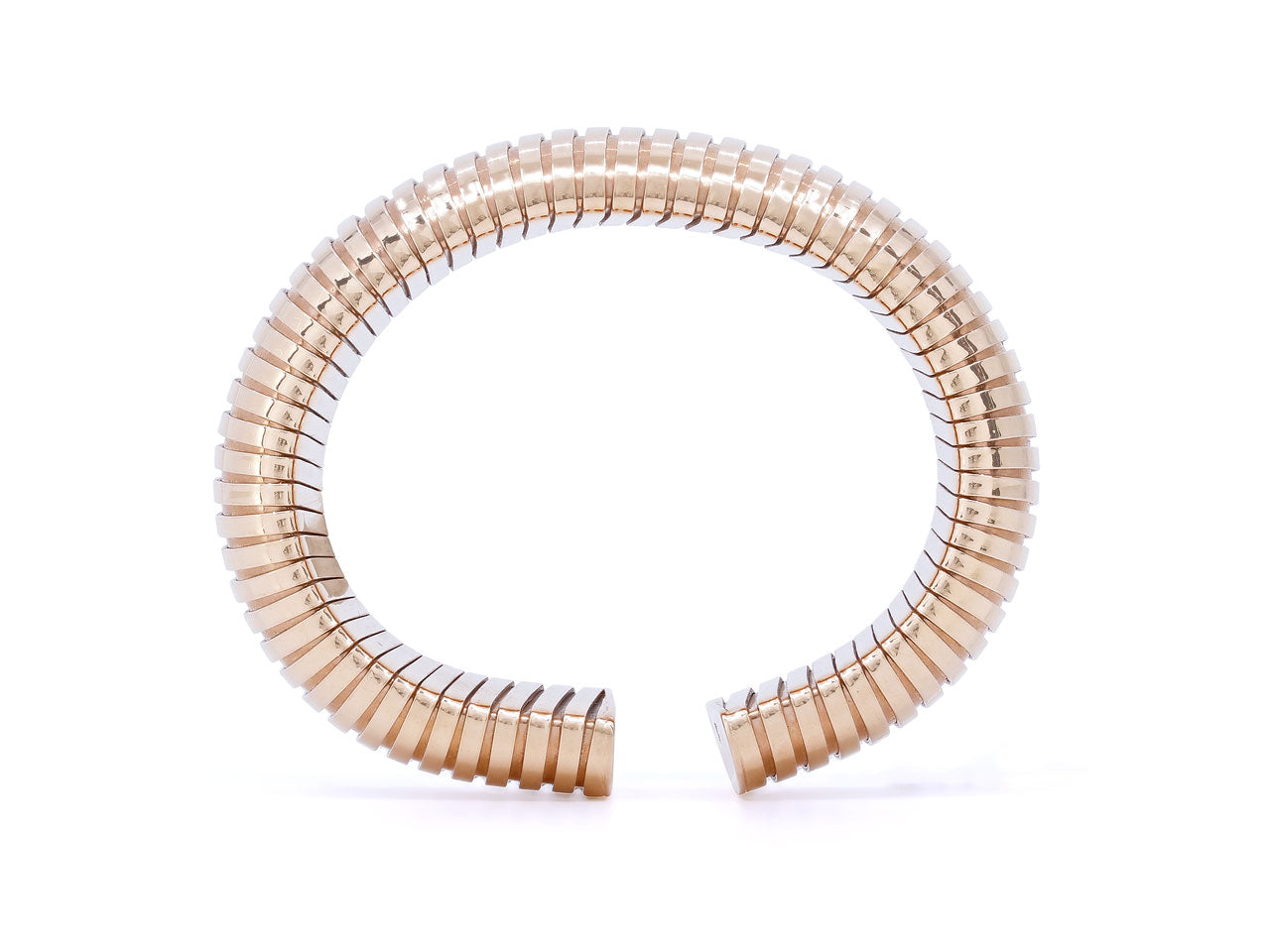 Domed Tubogas Cuff in 18K Rose Gold