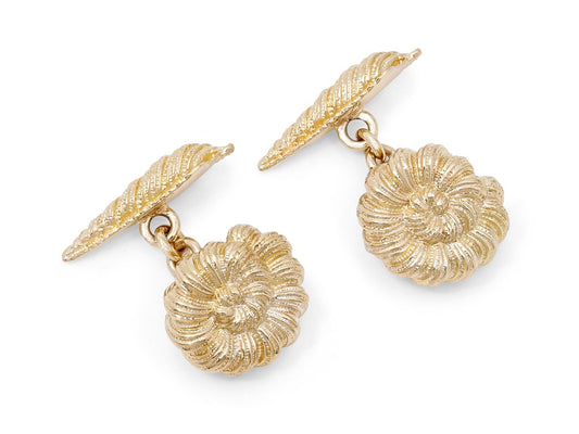 Tiffany & Co. Schlumberger Shell Cufflinks in 18K Gold