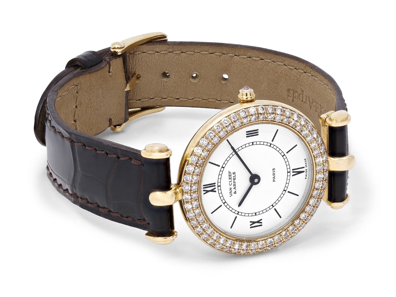 Van Cleef & Arpels 'Classique Fantasy' Diamond Lady's Watch in 18K Gold