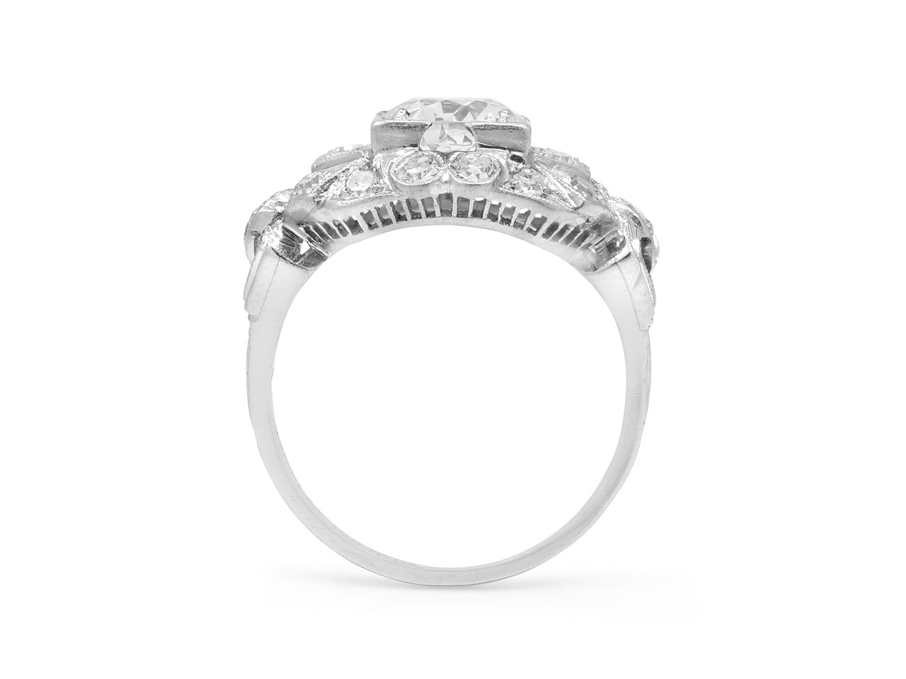 Art Deco Diamond Ring, 1.05 carat, in Platinum
