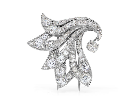 Mellerio dits Meller Art Deco Diamond Brooch in Platinum