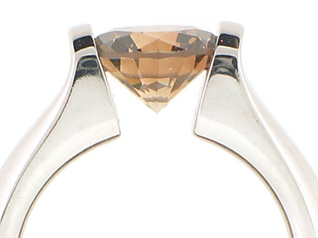 Fancy Dark Yellowish Brown Diamond, 2.12 Carat, 'Classic Omega' Ring by Steven Kretchmer