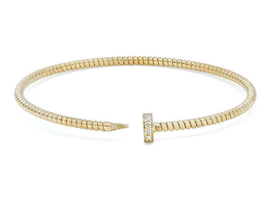 Skinny Tubogas Nail Bracelet in 18K Yellow Gold, by Beladora