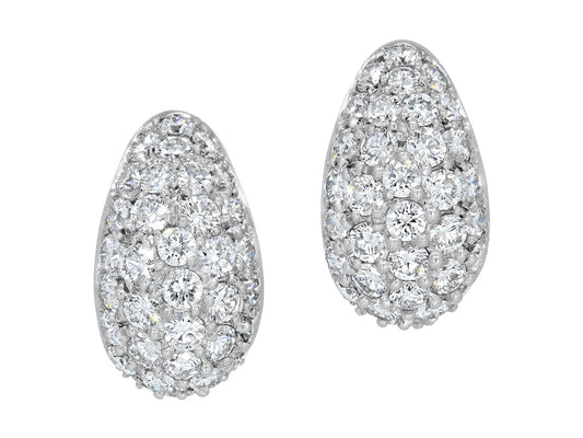 Tallarico Diamond Earrings in 18K White Gold