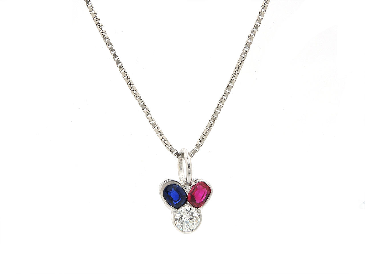 Ruby and sapphire necklace sale