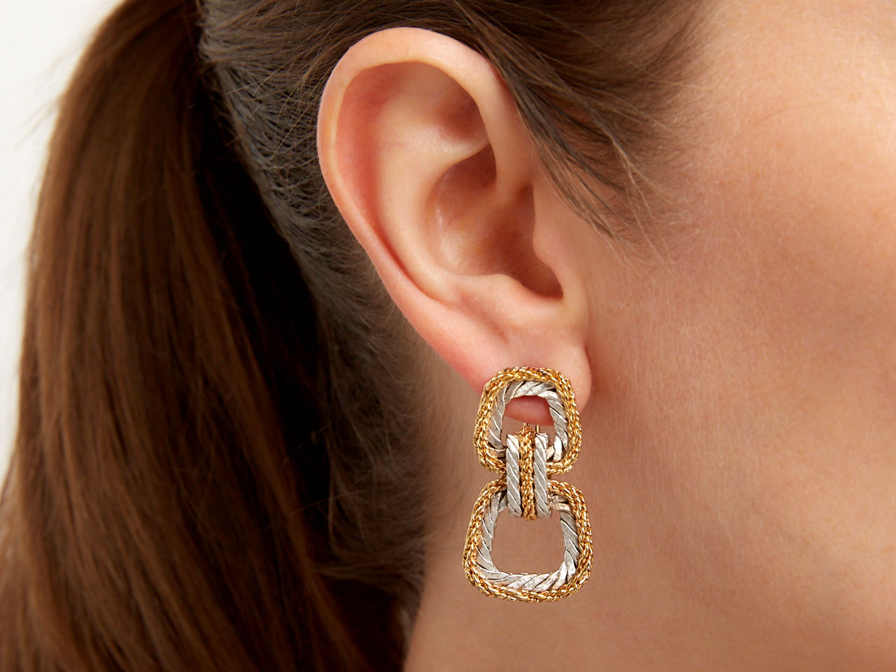 Buccellati Two-Tone Earrings in 18K Gold