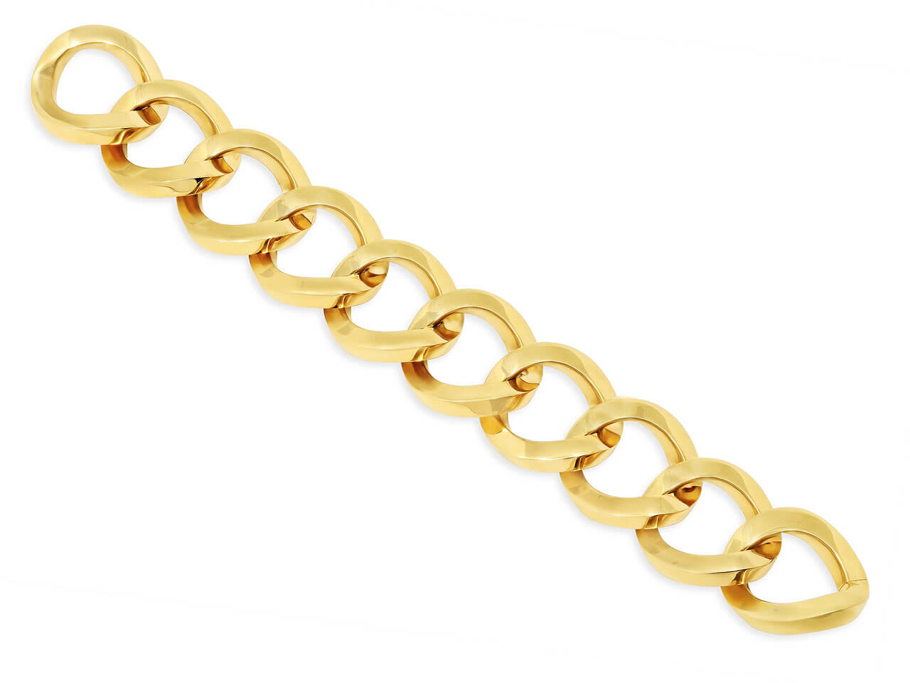 Italian Large Link Bracelet in 18K Gold, by Beladora