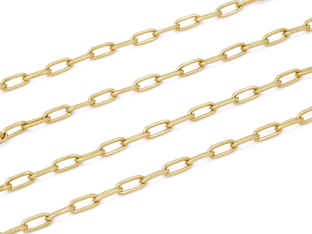 Italian Cable Link Chain in 18K Gold, Long, by Beladora