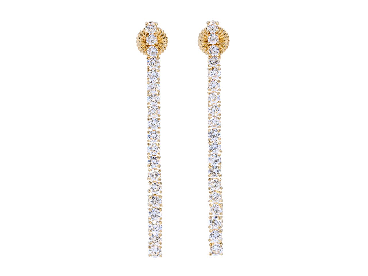 Beladora 'Bespoke' Diamond Line Earrings in 18K Gold
