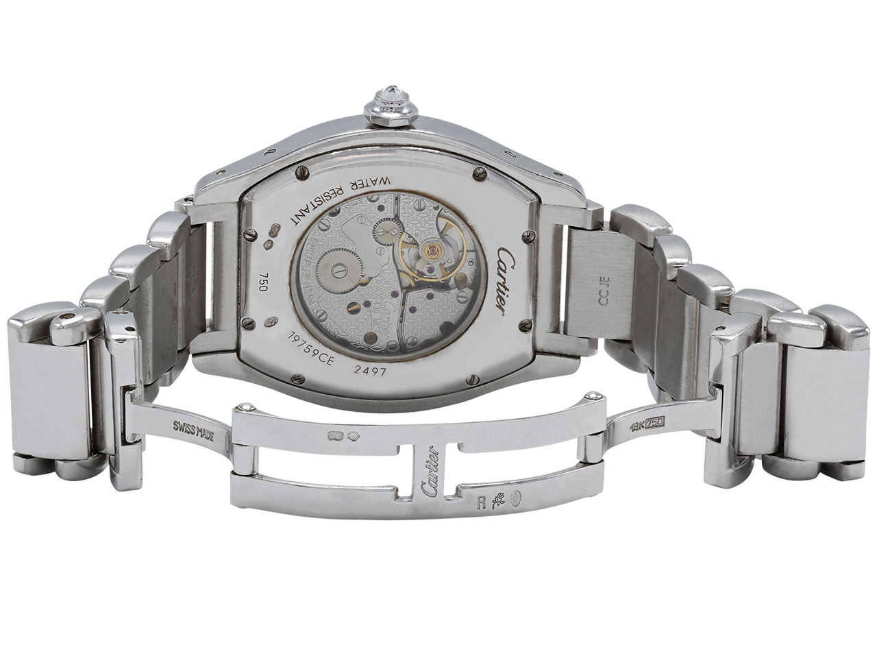 Cartier Diamond 'Tortue' Watch in 18K White Gold, 34 mm