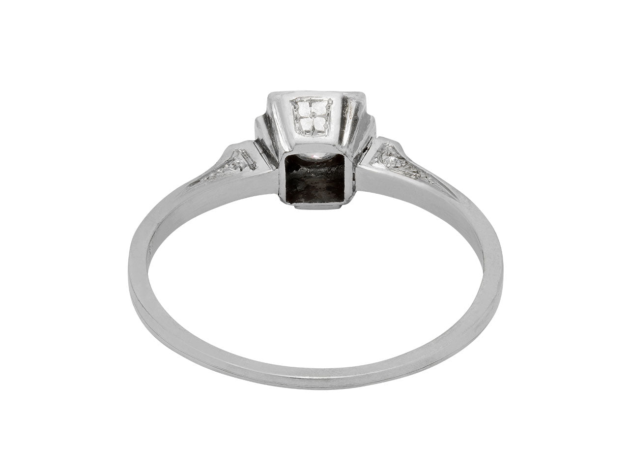 Art Deco Diamond Ring in 14K White Gold
