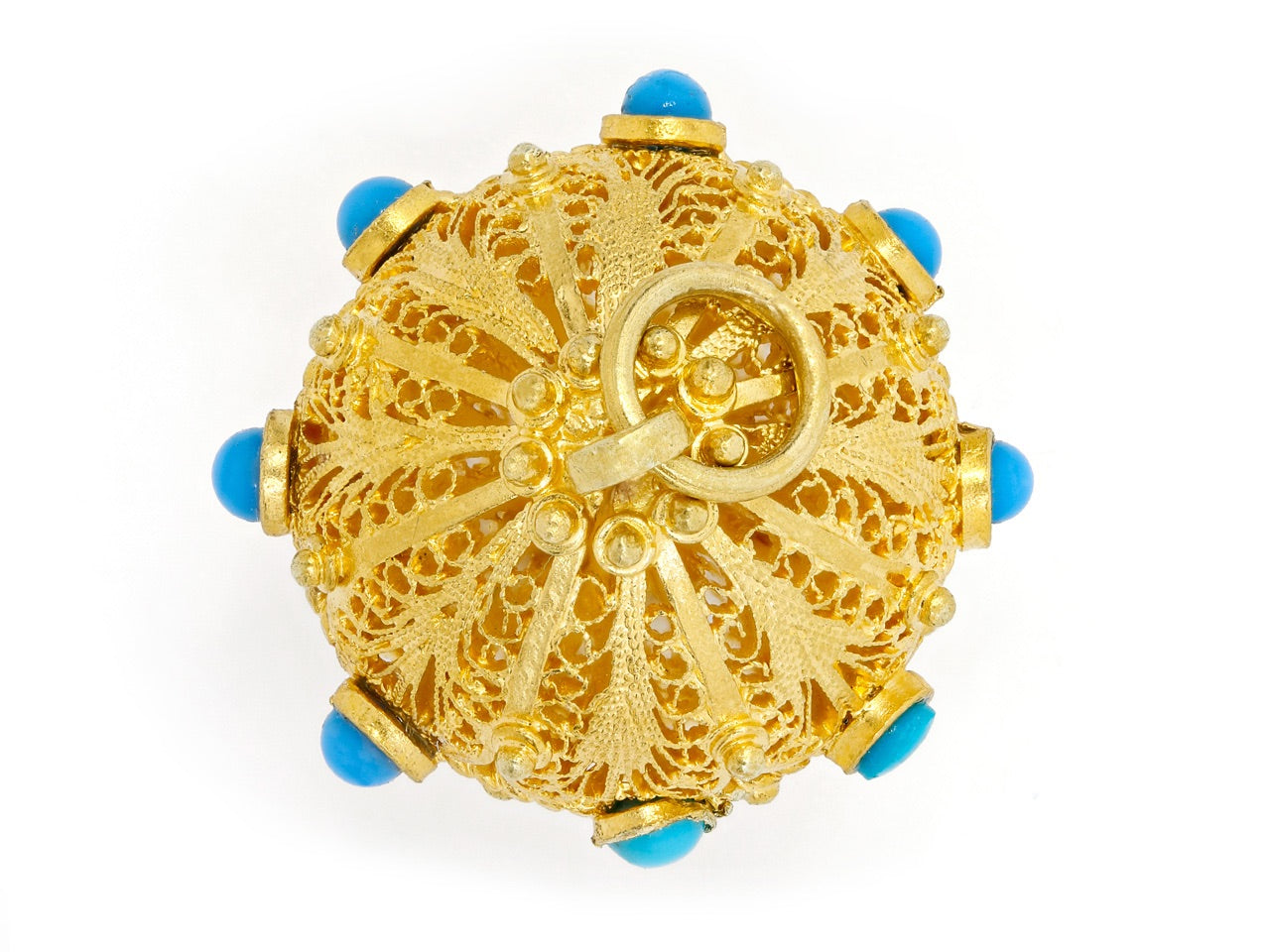 Spherical Pendant/Charm in 18K Gold