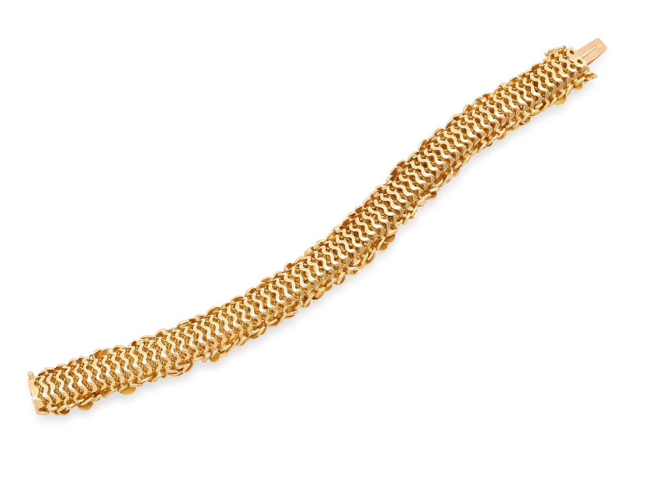 Mid-Century Diamond Bracelet in 18K Gold