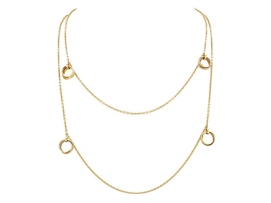 Cartier 'Trinity De Cartier' Station Necklace in 18K Gold