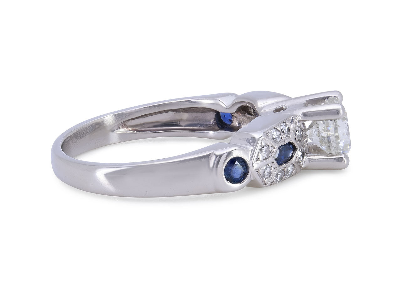 Tacori Diamond and Sapphire Ring in Platinum
