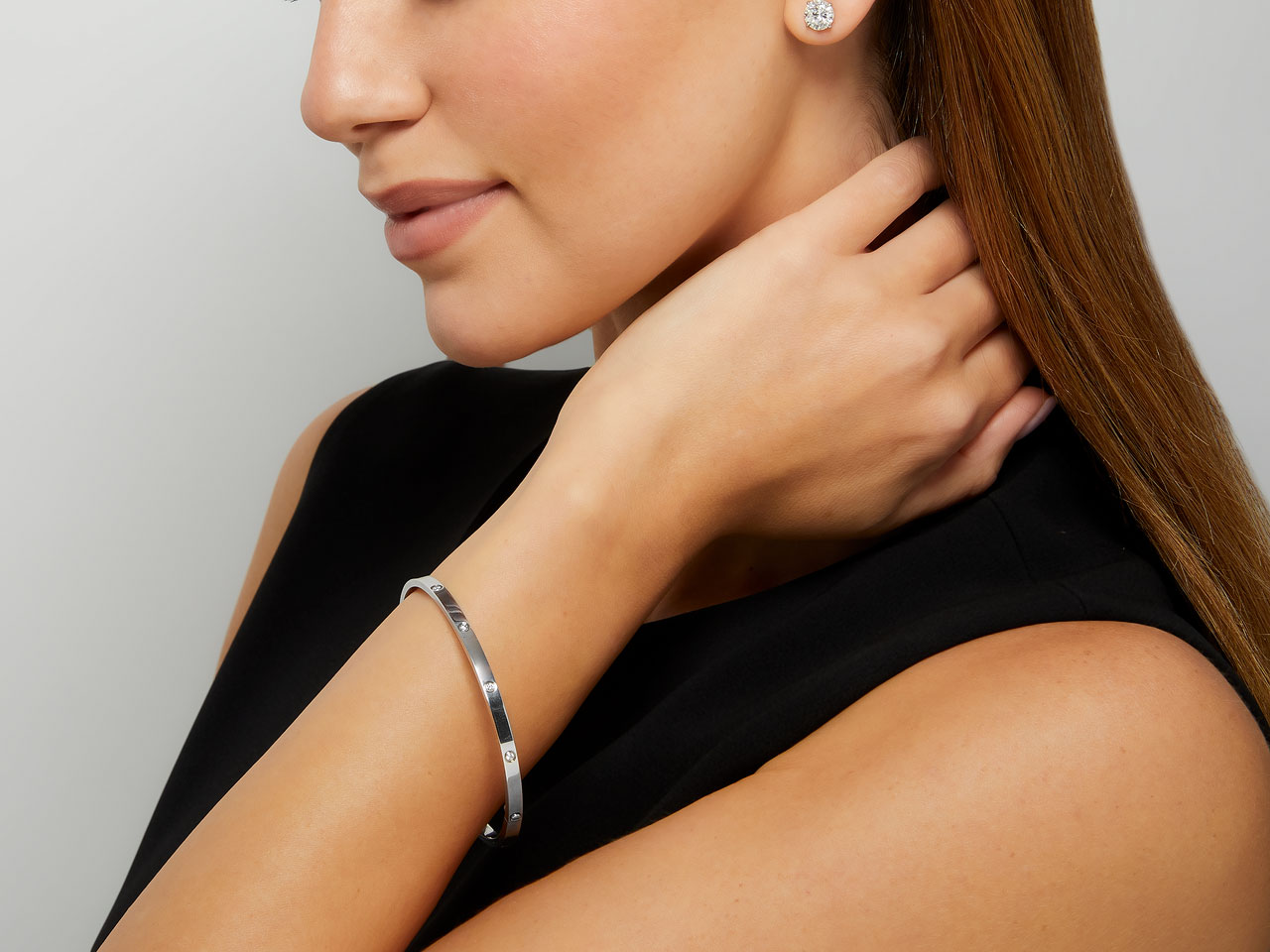 Cartier Diamond 'Love' Bracelet in 18K White Gold, Small Model, 10 Diamonds Size 20