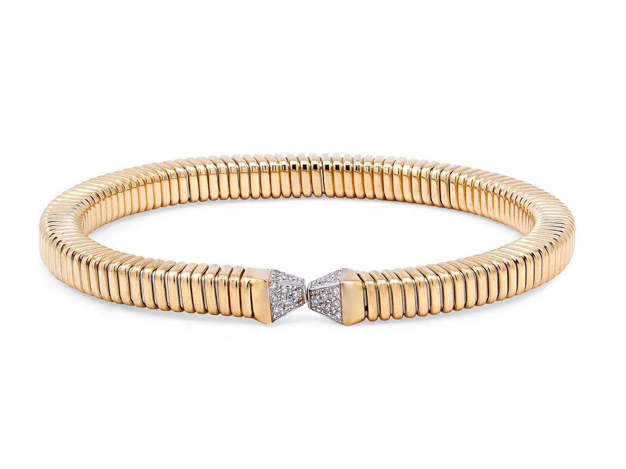 Tubogas Diamond Bracelet in 18K Gold, by Beladora