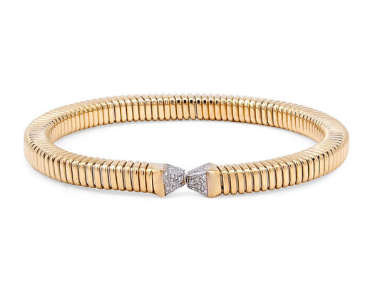 Tubogas Diamond Bracelet in 18K Gold, by Beladora
